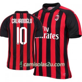 Camisolas de Futebol AC Milan Hakan Calhanoglu 10 Equipamento Principal 2018/19 Manga Curta